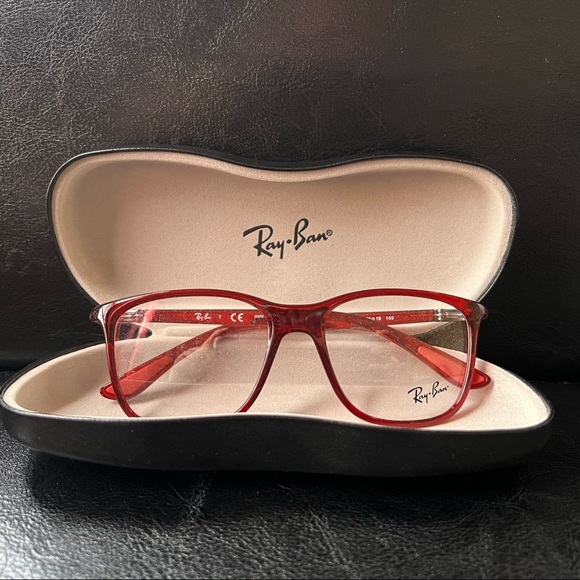 Ray-Ban 0RX7143 Transparent Red One Size - Picture 4 of 6